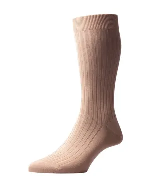Pantherella Danvers Cotton Rib - Khaki