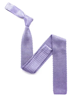 Pastel Purple Knitted Silk Tie