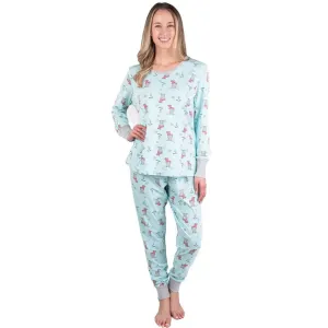 Patricia Winter Moose Two piece Pajama Set