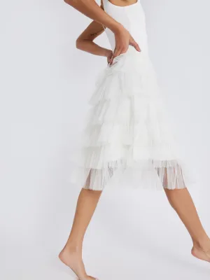 Pavlova Skirt in Pearl Tulle