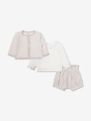 Paz Rodriguez Baby Girls Shorts Set in Ivory