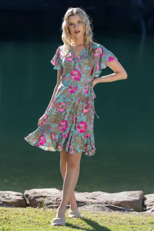 Peonie Short Wrap Dress