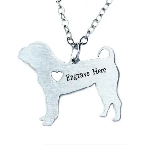 Personalized Stainless Steel Fox Terrier Puppy Pendant Necklace For Women, Christmas Gift For Dog Lovers