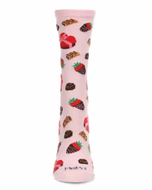 Pink Box of Chocolates Crew Socks