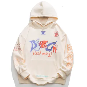 PopFlying Graphic Hoodie Printing Letter