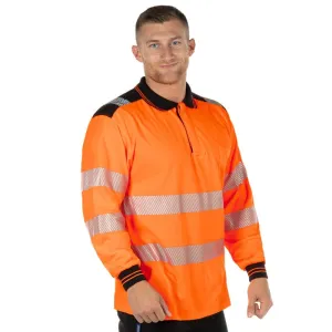Portwest PW3 Hi-Vis Polo Shirt Long Sleeve T184