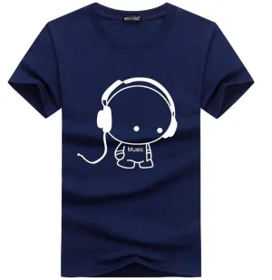 Printed MUSIC Cotton T-Shirt - 6 Colors