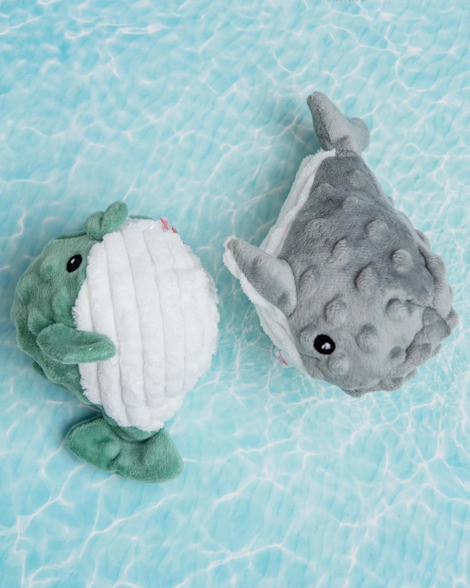 Puffer & Whale Squeaker Ball Dog Toy Set