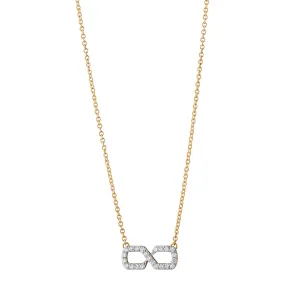 "The Symbol" White Diamond Infinity Necklace