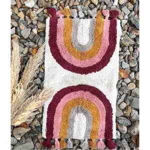 Rainbow Cheer Cotton Bathmat