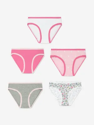 Ralph Lauren Girls 5 Pack Knickers Set in Pink