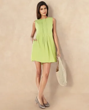 Rareism Women Roux Green Plain Dress