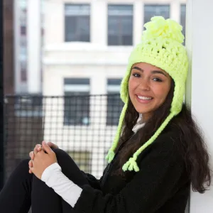 Red Heart Crochet Electric Earflap Hat
