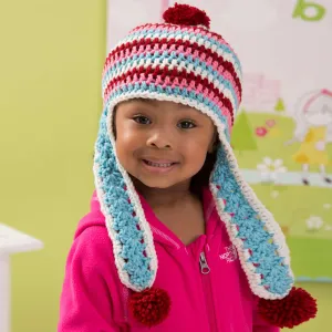 Red Heart Crochet Snowy Day Earflap Hat