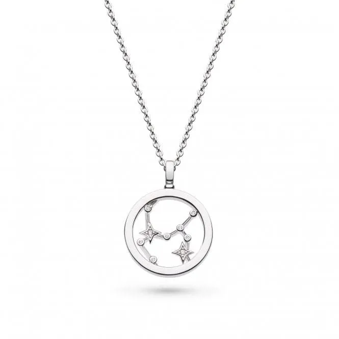 Revival Céleste Constellation Zirconia Rhodium Plated Sagittarius 18" Necklace 90471SAG