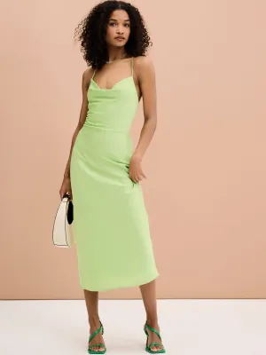 Riviera Midi Dress in Apple Green