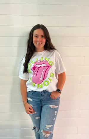 Rolling Stones Neon Puff Tee