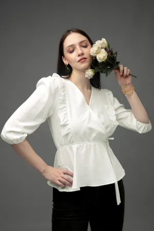 Ruffle Puff Sleeve Top