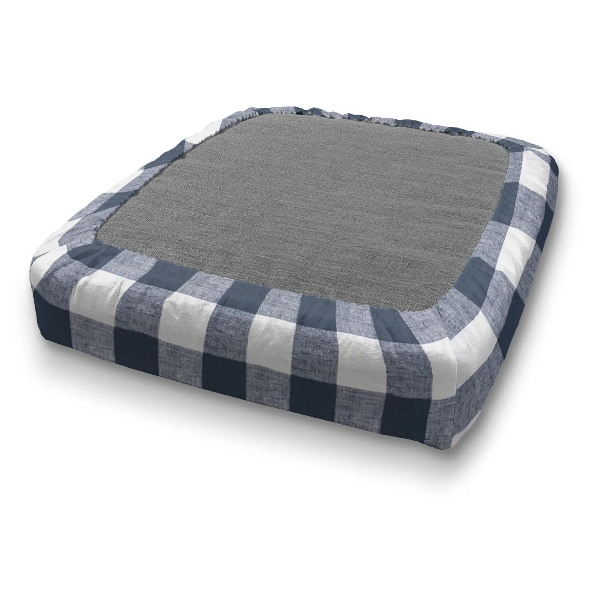 RV Dinette Custom Elastic Fitted & Protective Cushion Cover - Cotton Buffalo Plaid