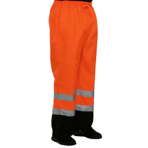 Safety Pants Hi Vis Orange & Black Pants Breathable Waterproof  ANSI E