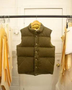 Sample Series | Italian Vest | Olive Waxed Cotton