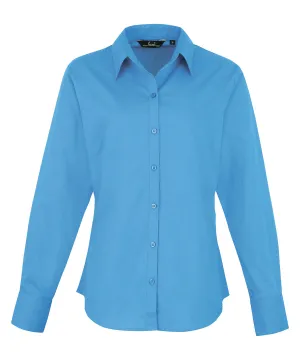 Sapphire - Women's poplin long sleeve blouse
