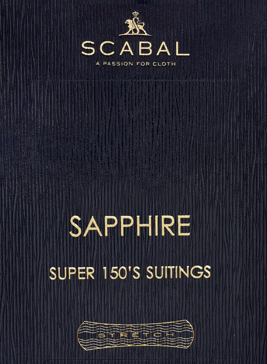 Scabal Sapphire Chalkstripe Blue Wool Jacket