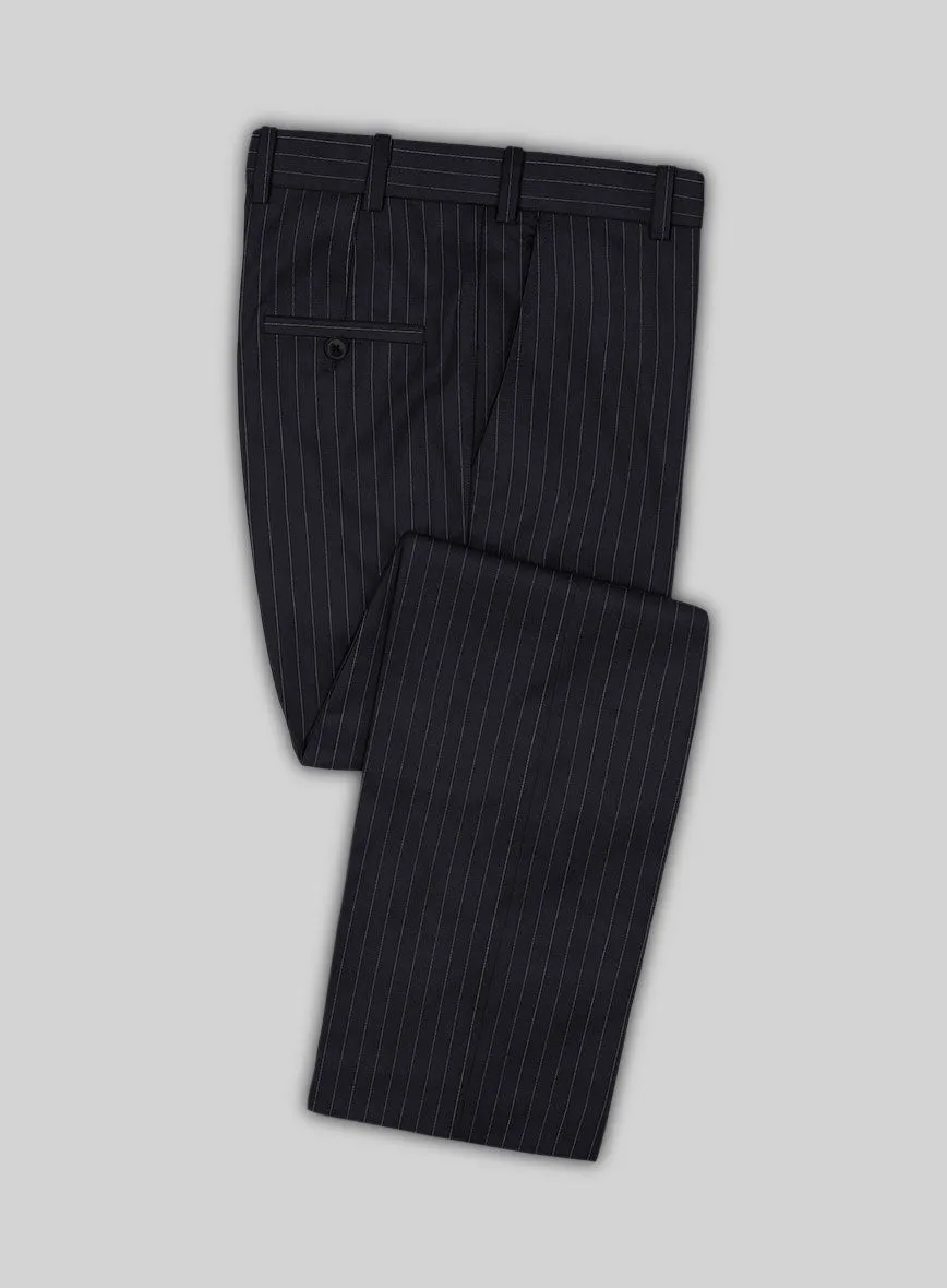 Scabal Vredlo Stripe Blue Wool Pants