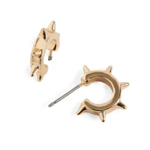 Ship Wheel Stud Earrings - Gold