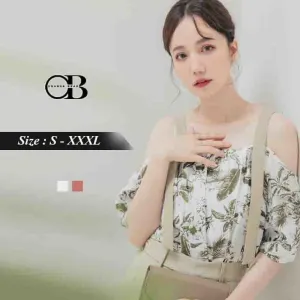SHORT SLEEVE FLORAL PRINTED TOPS