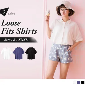 SHORT SLEEVE LOOSE FITS SHIRTS