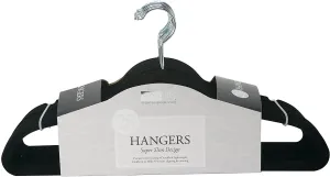 Simplify Black Slim Velvet Suit Hangers 25pk
