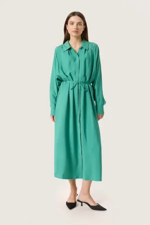 Soaked in Luxury Sija Dress in  Bottle Green