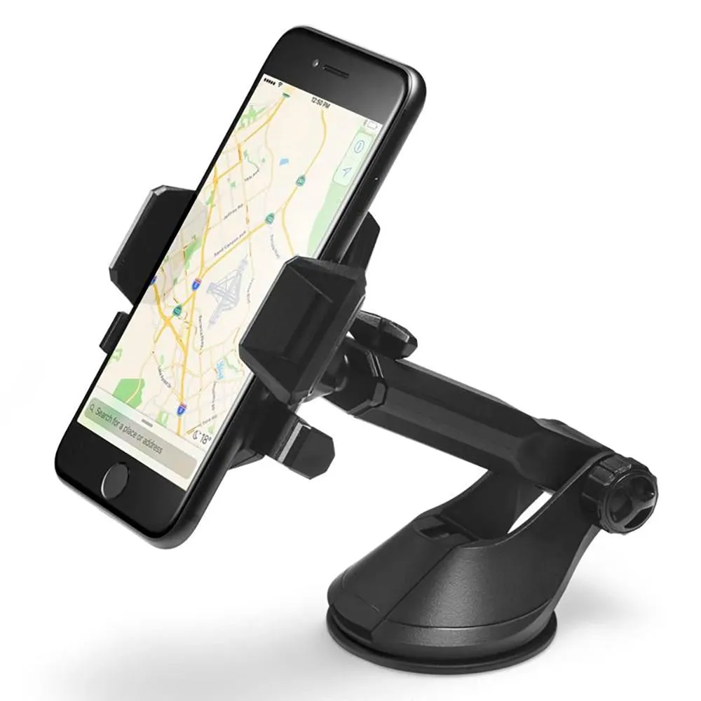 Spigen Kuel TS35 AP12T Universal Mobilholder til Bil - Instrumentbræt og Forrude - Maks Mobil: 88 - 165mm - Sort