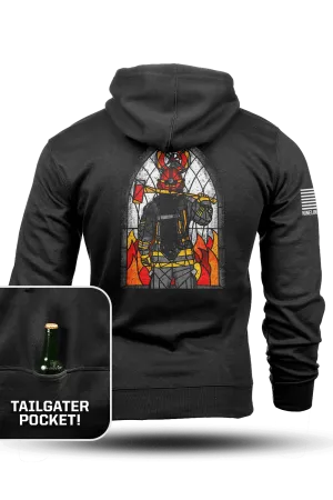 Stained Glass Firefighter - Tailgater Hoodie