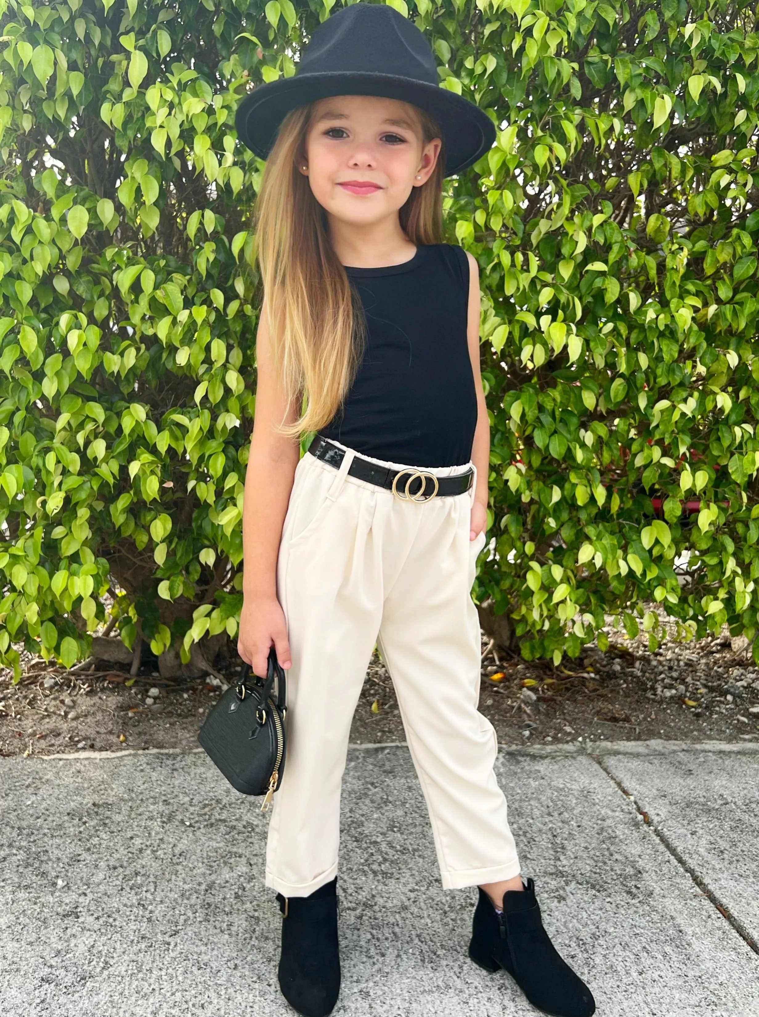 Style and Sass Belted Pants Set