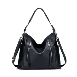 Stylish Leather Handbag - Shoulder & Crossbody Bag