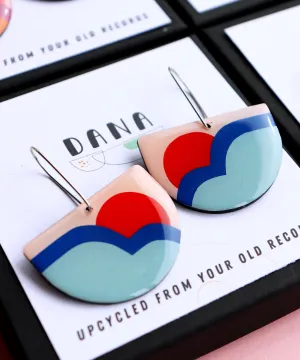 SUZY no.1 in blue & red / graphic modern upcycled design