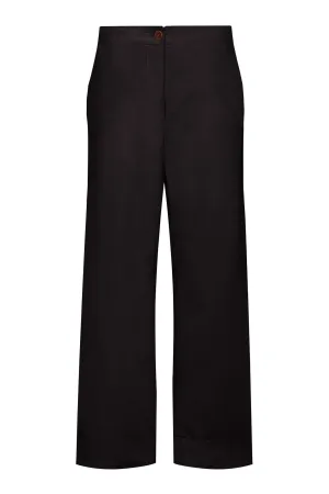 Tansy Cotton Trousers Black