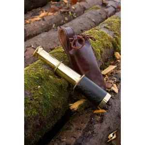 Telescope With Pouch - Brass