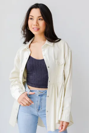 The Best Day Peplum Denim Jacket