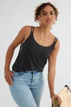 The Foundation Cami: Classic - Slim Rib Cupro - Ink