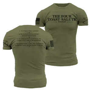 The Four Toast Salute T-Shirt - Military Green
