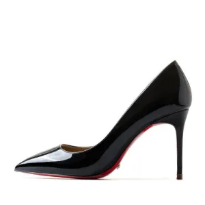 The POX - Leather High Heel Red Bottoms Stiletto Pumps For Women 8-12CM