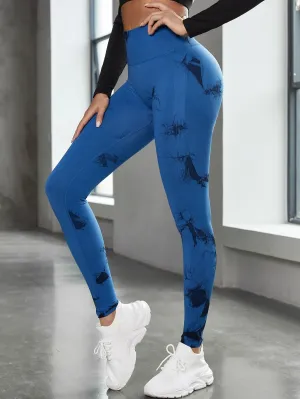 Tie Dye Wide Band Waist Leggings