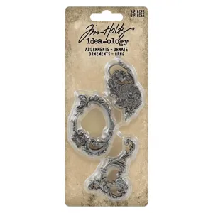 Tim Holtz Idea-Ology Metal Adornments 3 pack  Ornate