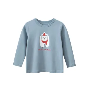 Toddler/Kid Adorable Polar Bear Print Long Sleeve Shirt