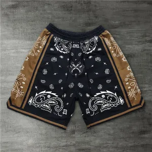 Trendy cashew print sports shorts