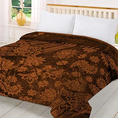 Ultra Soft Mink Blanket, Pearl Reversible Double Bed Blanket for Heavy Winter (Color & Design May Vary)
