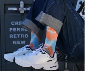 Unisex Tie-Dye Cotton & Polyester Socks